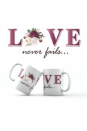 Керамічна чашка "LOVE never fails"